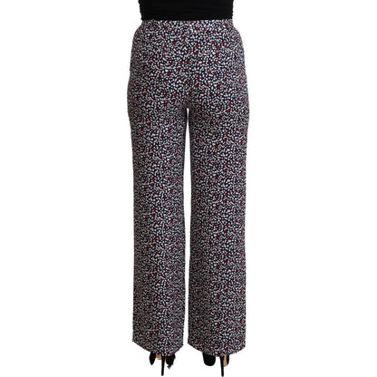 Michael Kors Black High Waist Printed Straight Pants