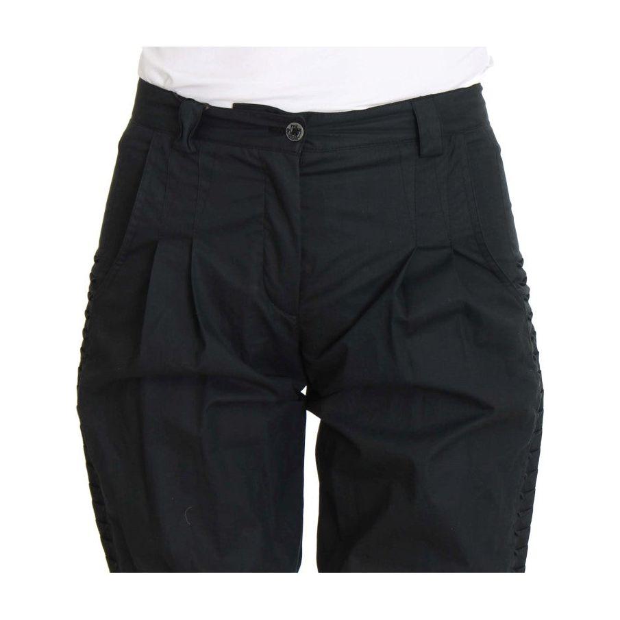 Ermanno Scervino Blue Cotton 3/4 Length Pants