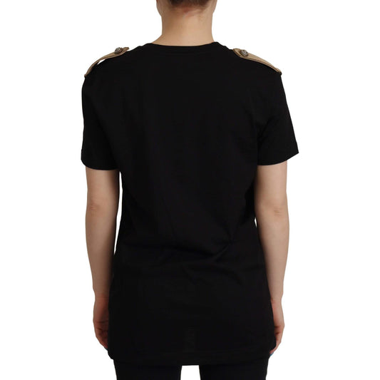 Dolce & Gabbana Chic Black Logo Cotton Tee for Women Dolce & Gabbana Black