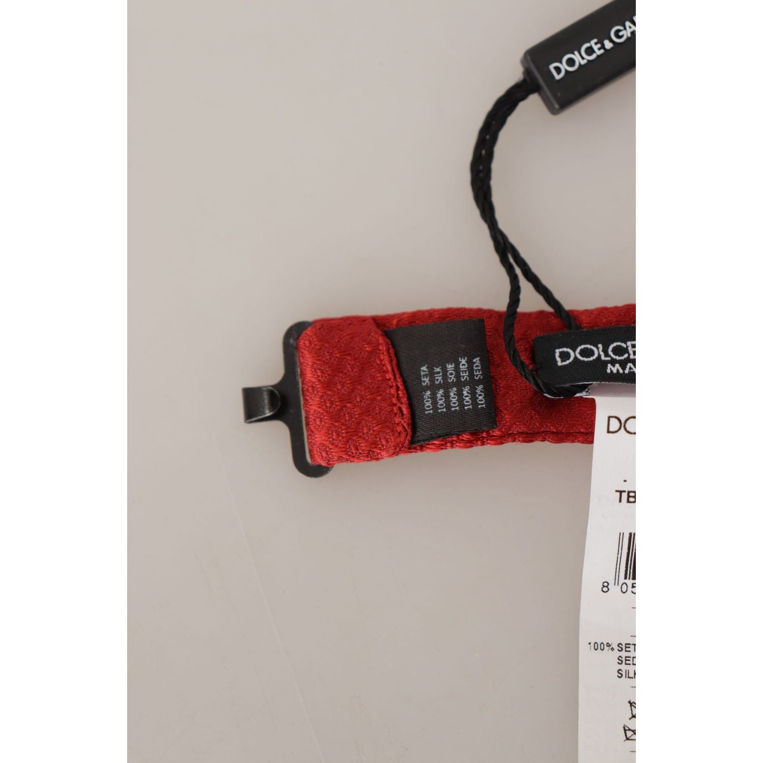 Dolce & Gabbana Red 100% Silk Adjustable Neck Papillon Tie