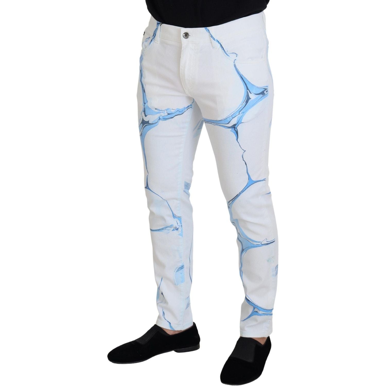 بنطلون جينز كاجوال أنيق بقصّة Slim Fit من Dolce &amp; Gabbana