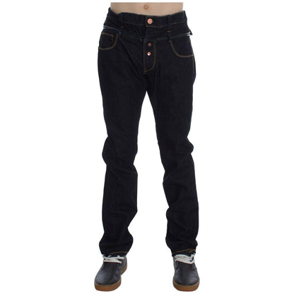 Acht Blue Cotton Regular Straight Fit Jeans Jeans & Pants
