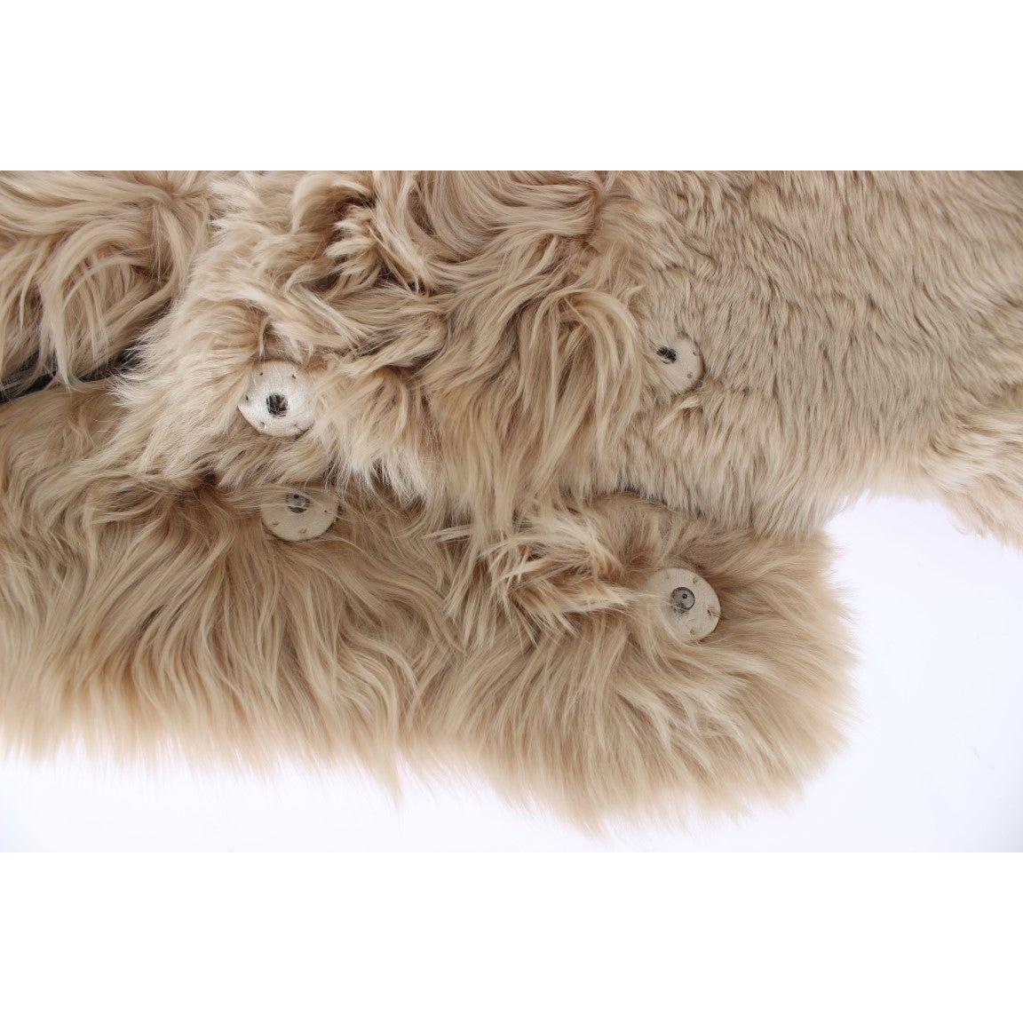 Dolce & Gabbana Beige Alpaca Collar Scarf Alpaca Scarves