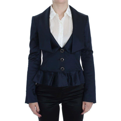 Exte Blue Three Button Single Breasted Blazer Jacket Blazer Jacket