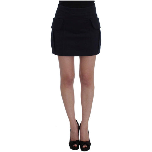 GF Ferre Blue Cotton Denim Mini Skirt