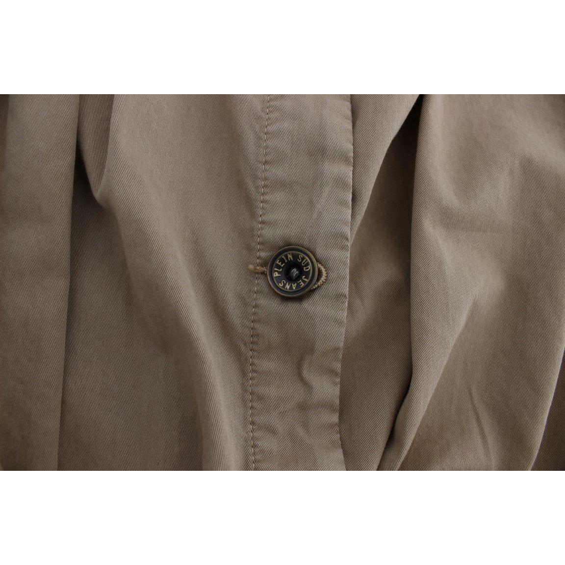 بلوزة قطنية بدون أكمام باللون البيج من PLEIN SUD