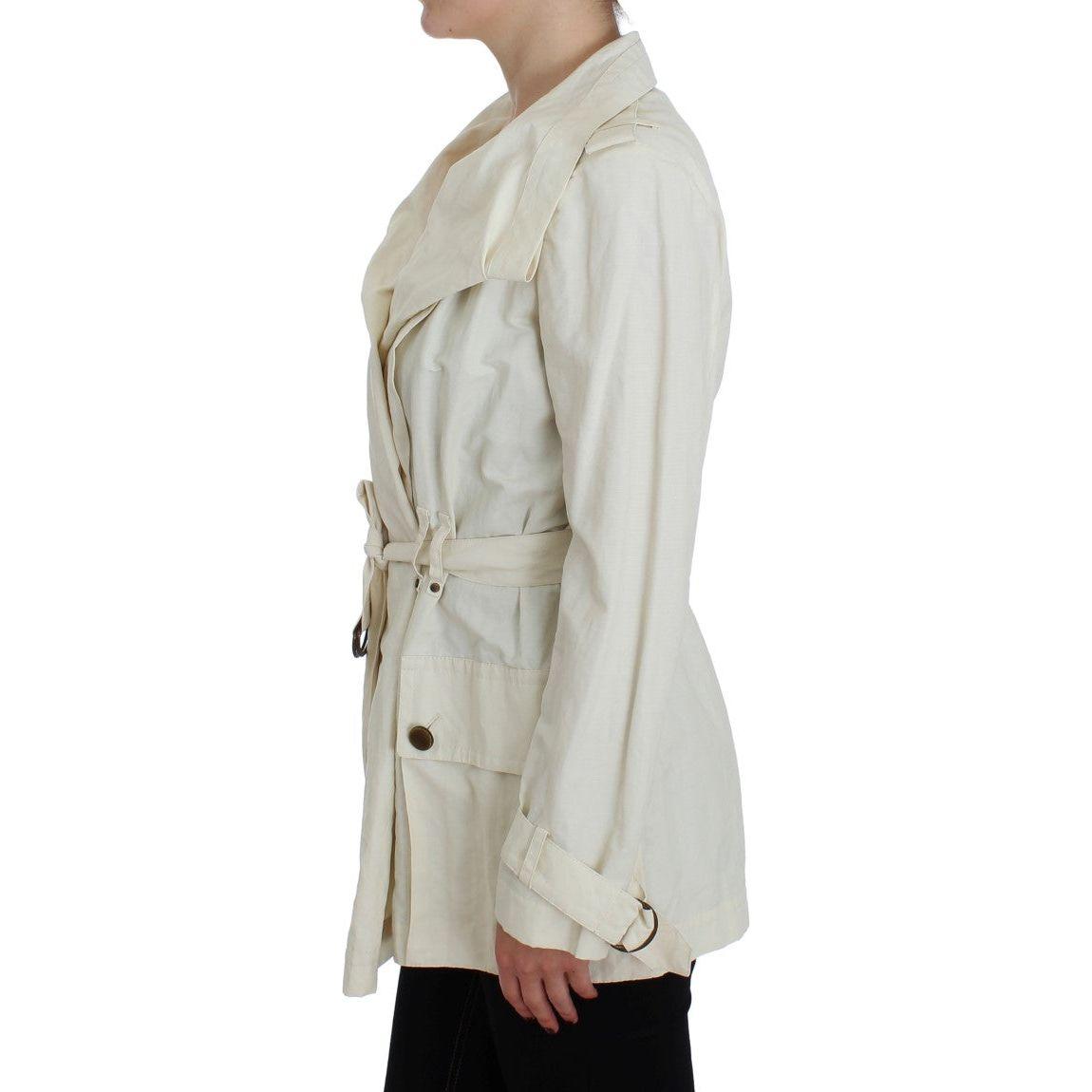 PLEIN SUD White Trench Coat Jacket Coats & Jackets