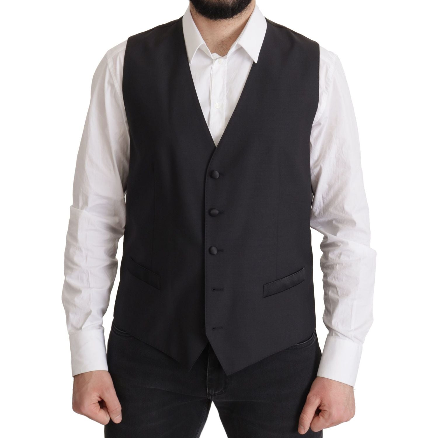 سترة مارتيني أنيقة باللون الأزرق الداكن من دولتشي آند غابانا مكونة من قطعتين