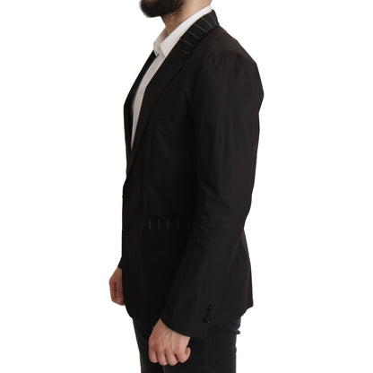 Dolce & Gabbana Black Cotton Single Breasted Blazer Jacket