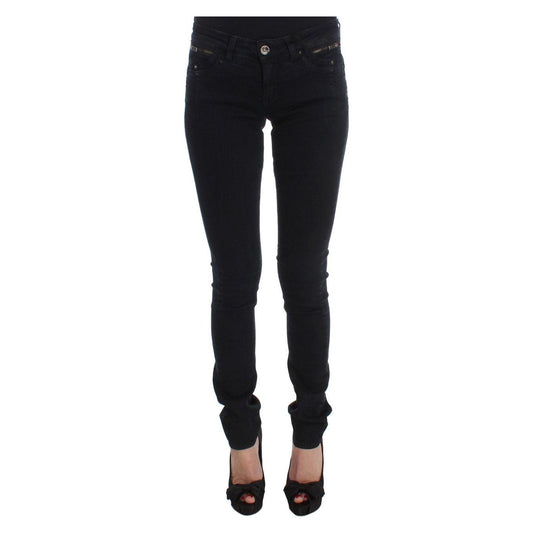 Costume National Sleek Slim Fit Designer Jeans in Classic Black Jeans & Pants Costume National Black