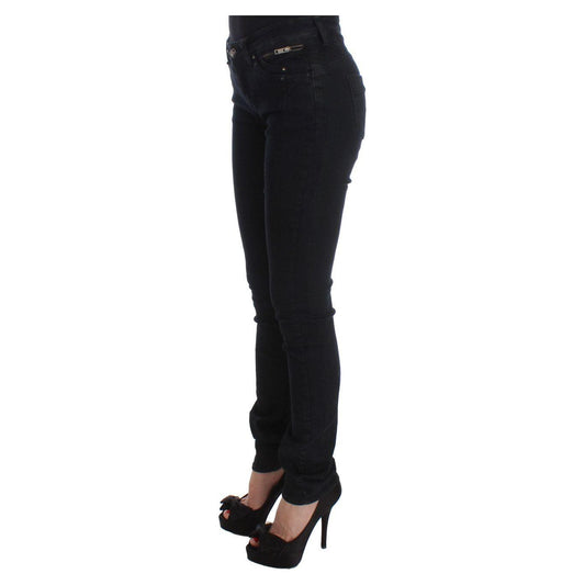 Costume National Sleek Slim Fit Designer Jeans in Classic Black Jeans & Pants Costume National Black