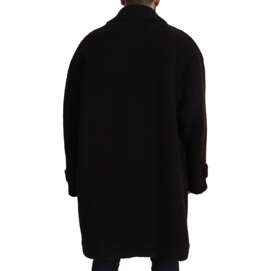 Dolce & Gabbana Elegant Black Alpaca Wool Blend Jacket Dolce & Gabbana Black