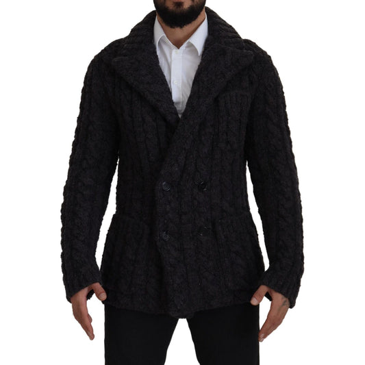 Dolce & Gabbana Elegant Double-Breasted Wool-Cashmere Coat Dolce & Gabbana Black
