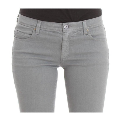 Ermanno Scervino Blue Cotton Blend Slim Fit Bootcut Jeans Jeans & Pants