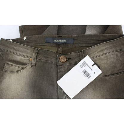 Ermanno Scervino Gray Cotton Blend Loose Fit Boyfriend Jeans