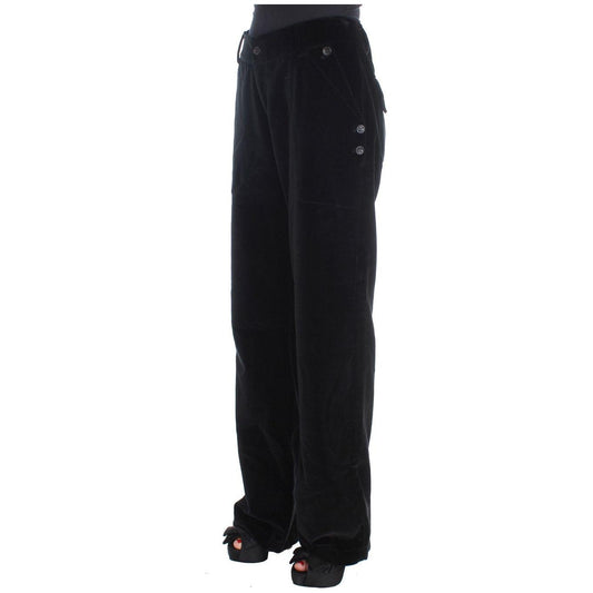 Ermanno Scervino Chic Black Straight Fit Cotton Jeans Jeans & Pants Ermanno Scervino Black