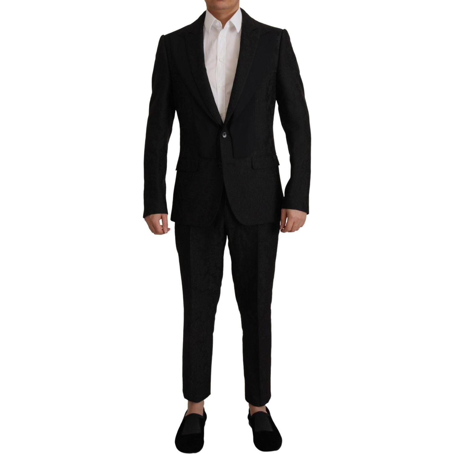 Dolce & Gabbana Black Polyester Formal 2 Piece MARTINI Suit