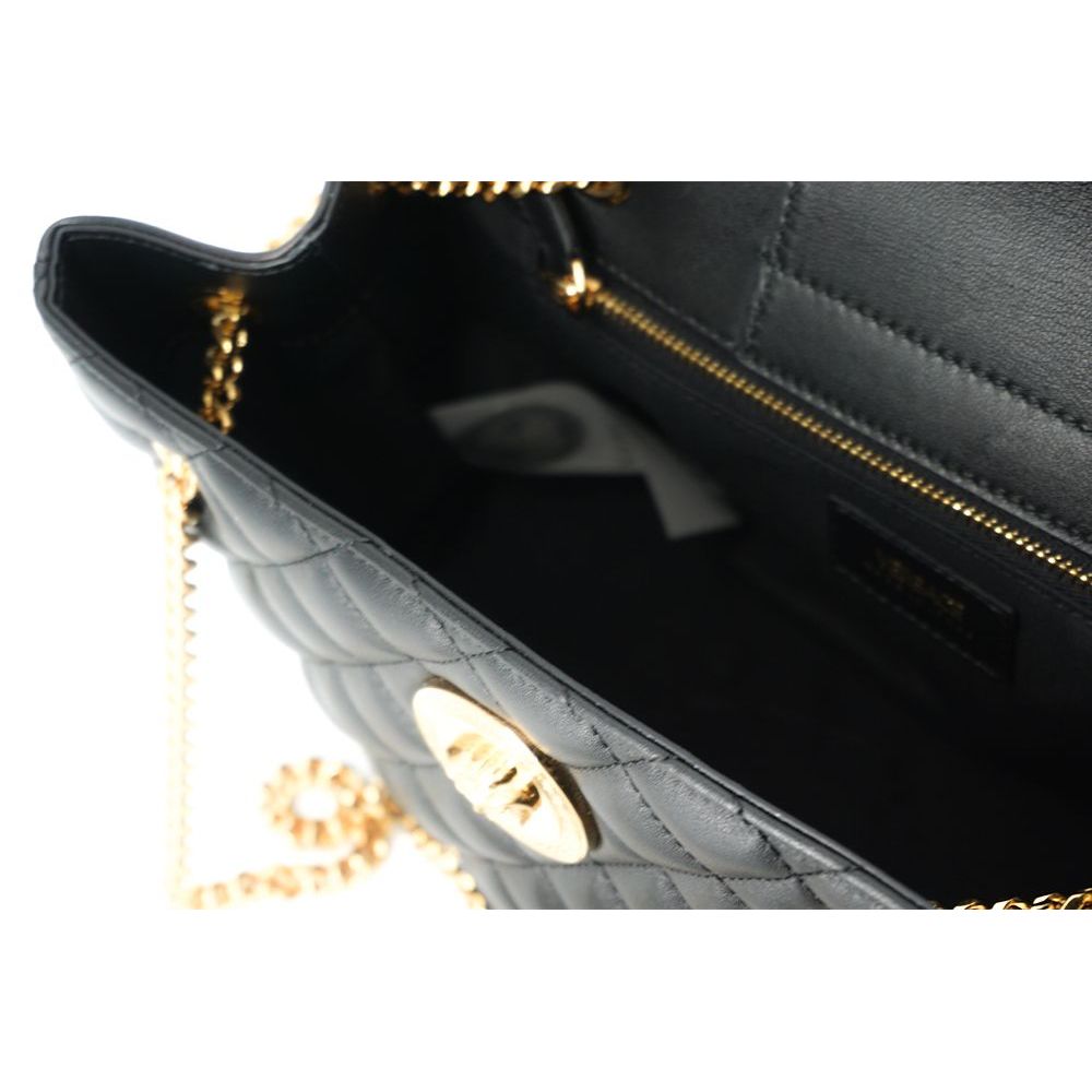 Versace Elegant Quilted Nappa Leather Tote Bag