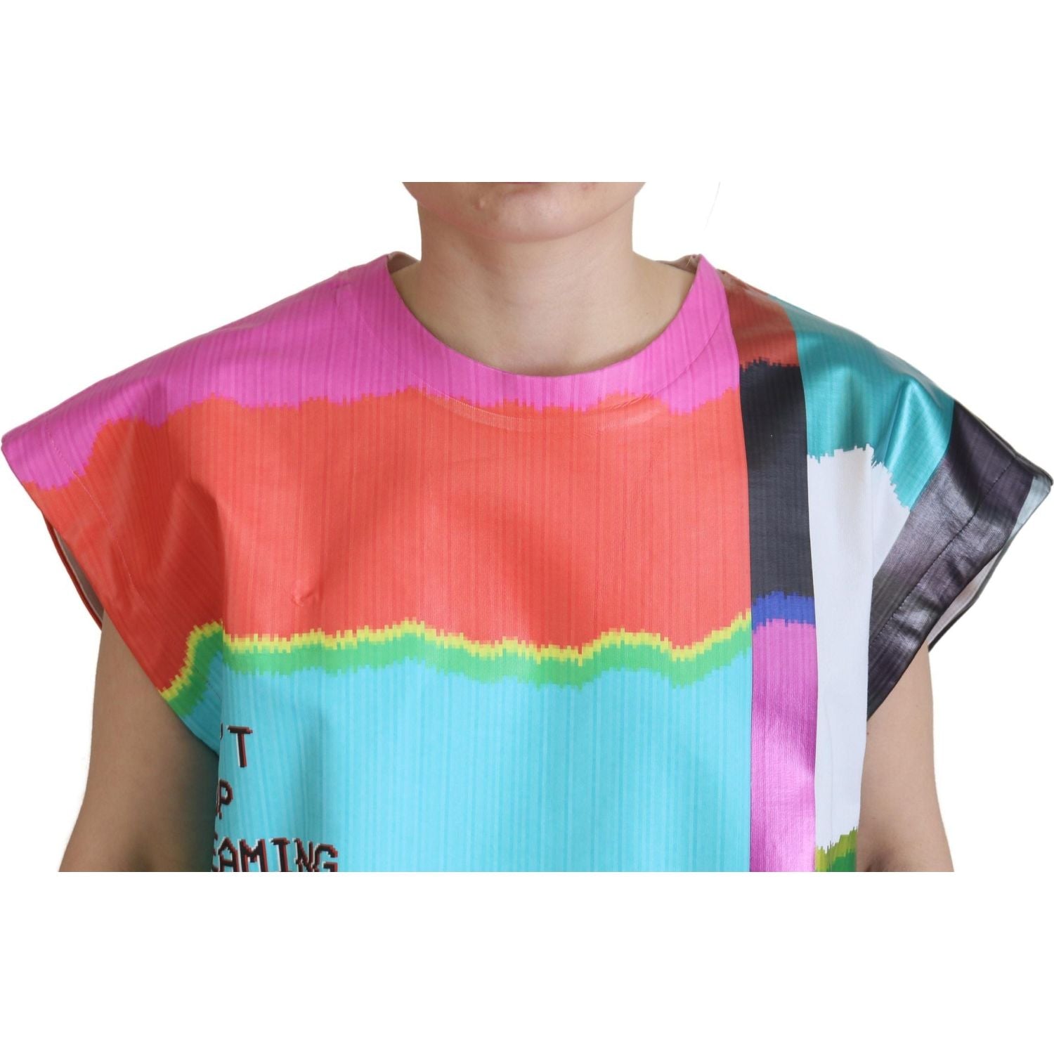 Dolce & Gabbana Multicolor TV Print Blouse Cotton  T-shirt