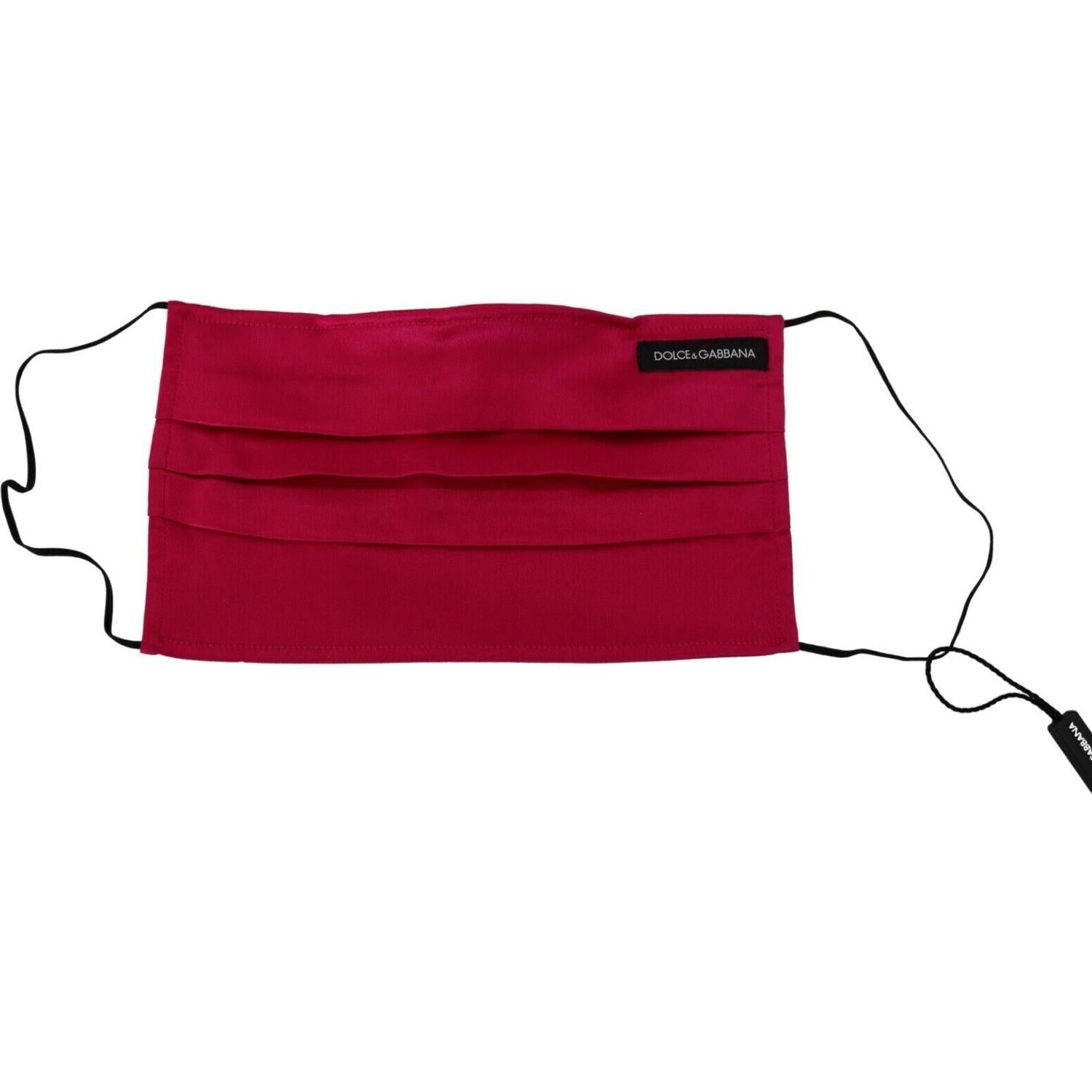 قناع الوجه الأنيق المصنوع من القطن باللون الأحمر من دولتشي آند غابانا