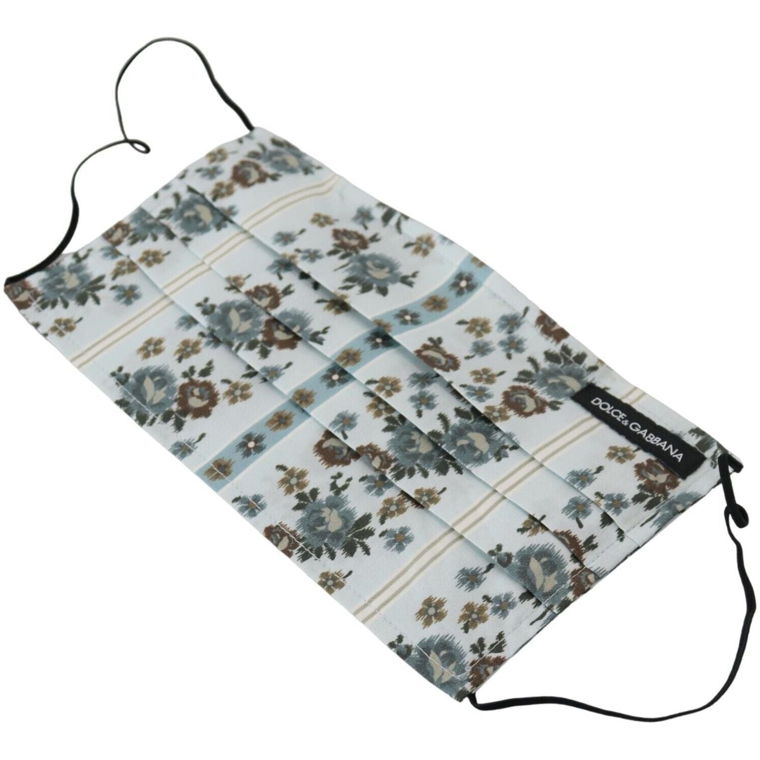 قناع الوجه دولتشي آند غابانا الأنيق المصنوع من القطن المطوي باللون الأبيض