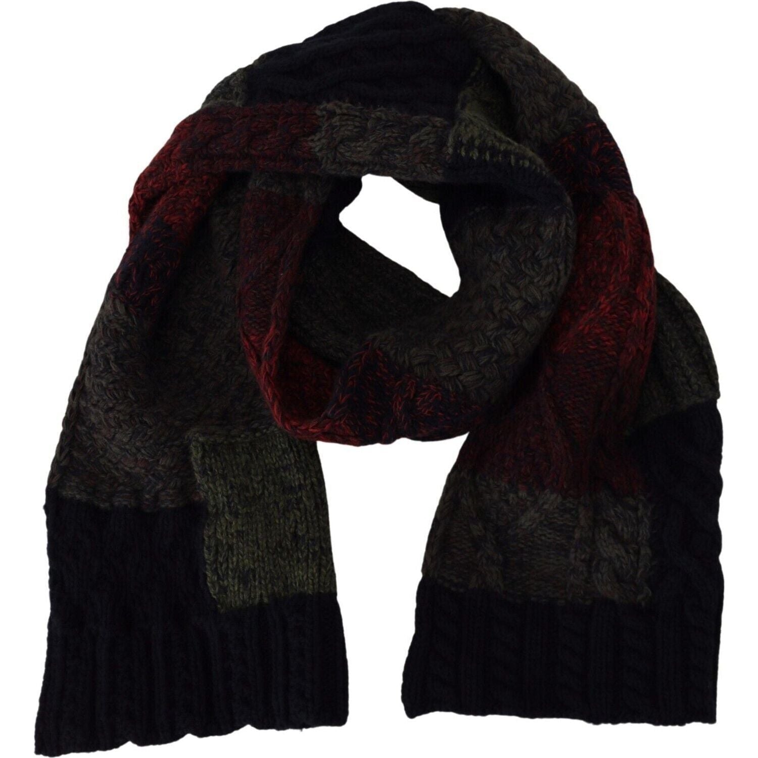 Dolce & Gabbana Multicolor Knitted Men Neck Wrap Shawl Scarf