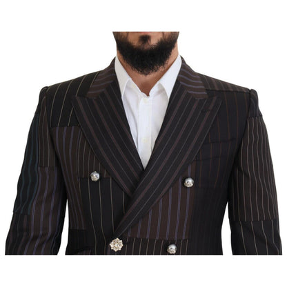 Dolce & Gabbana Multicolor Patchwork Stripes SICILIA Blazer