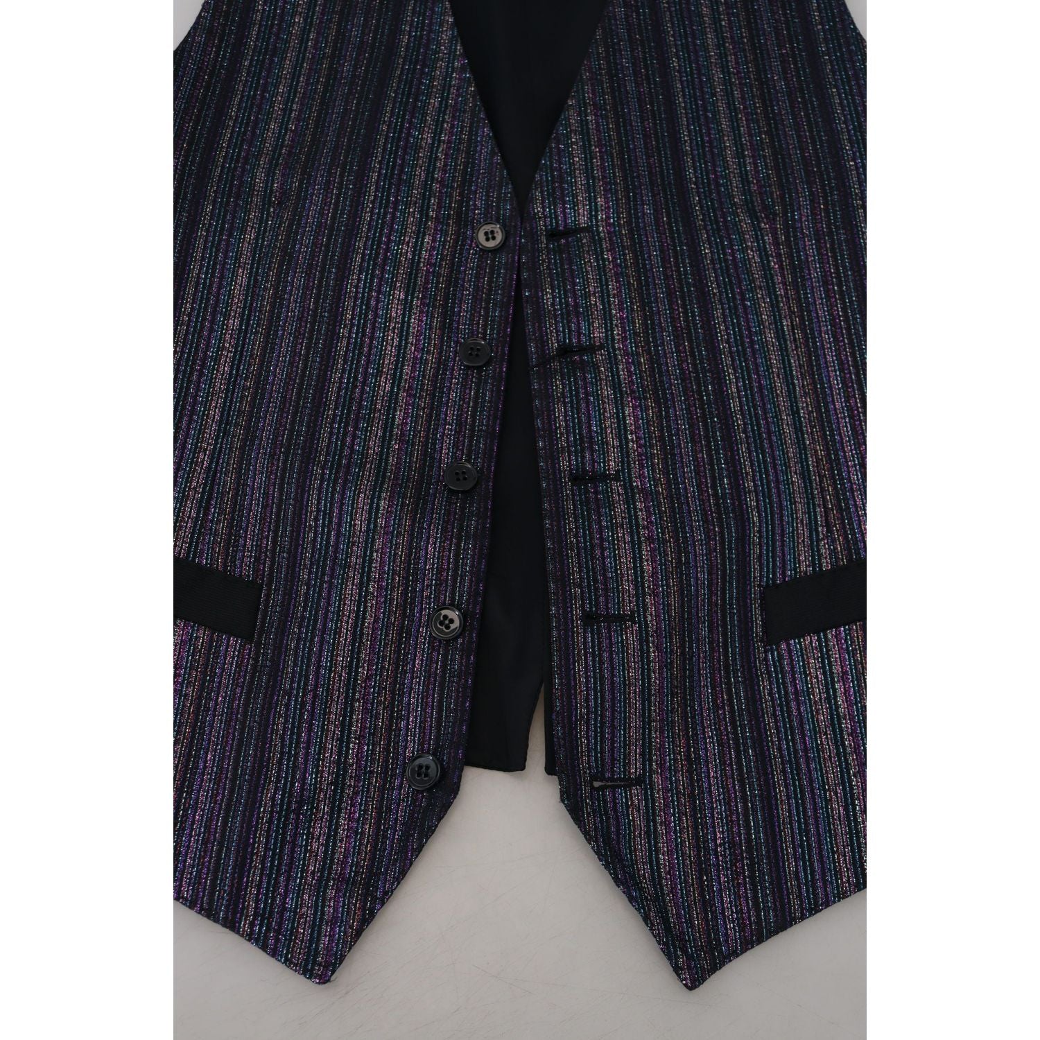 Dolce & Gabbana Multicolor Polyester Waistcoat Dress Formal Vest