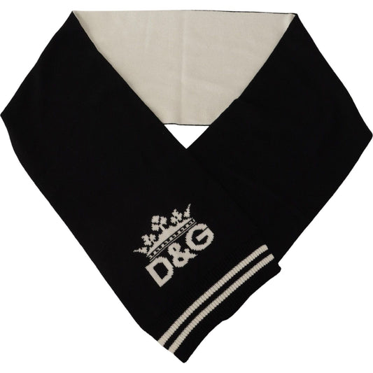 Dolce & Gabbana Elegant Cashmere Men's Scarf Wrap Dolce & Gabbana Black