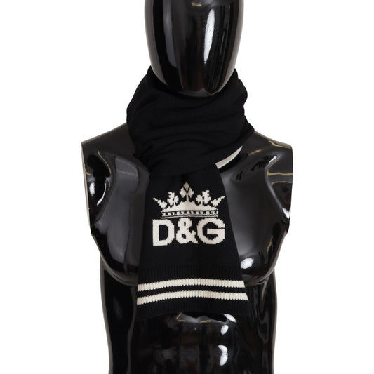 Dolce & Gabbana Elegant Cashmere Men's Scarf Wrap Dolce & Gabbana Black