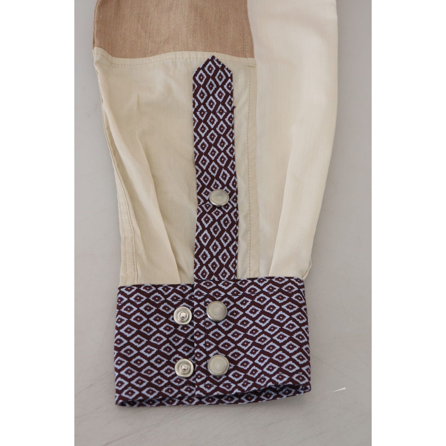 Dolce & Gabbana Multicolor Cotton Patchwork Slim Shirt