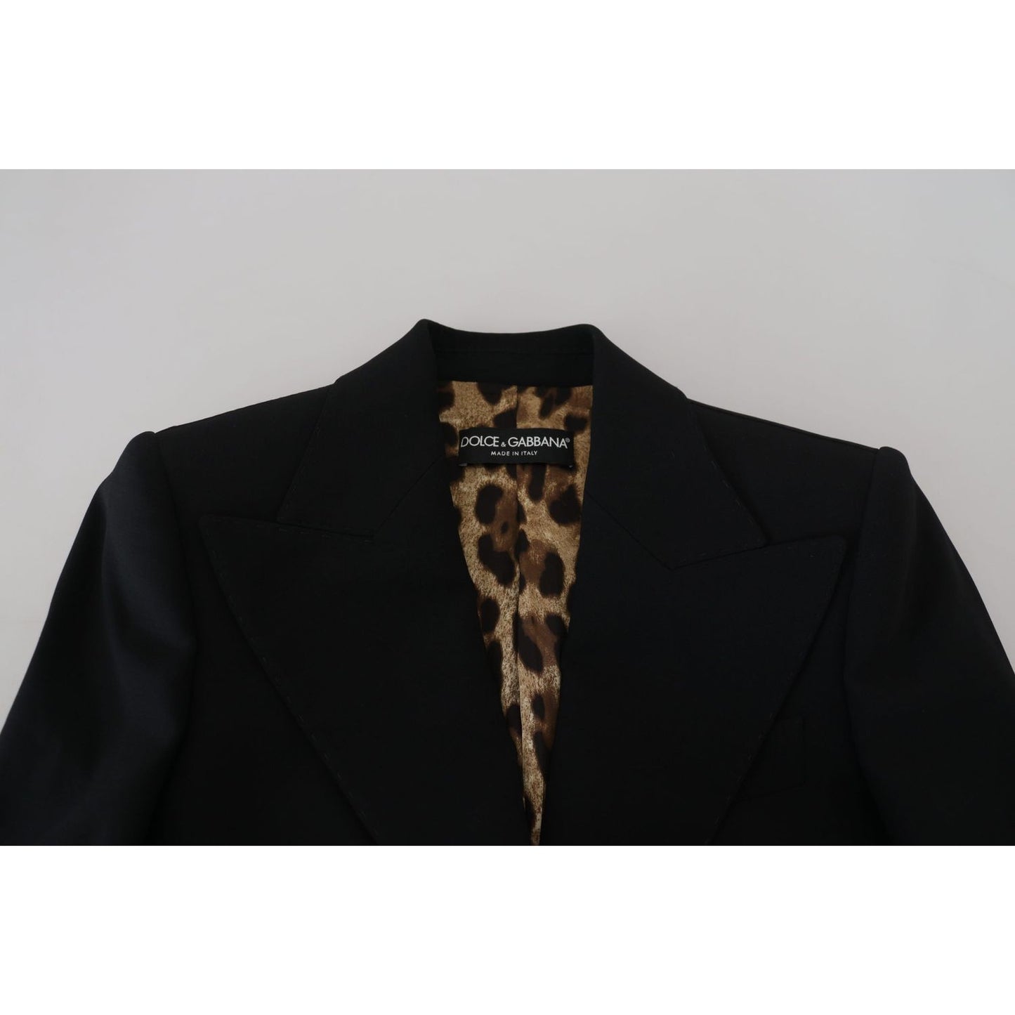 Dolce & Gabbana Black Single Breasted Fit Blazer Wool Jacket
