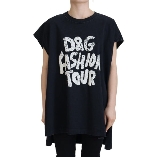 Dolce & Gabbana Elegant Cotton Round Neck Tee with Print Dolce & Gabbana Gray