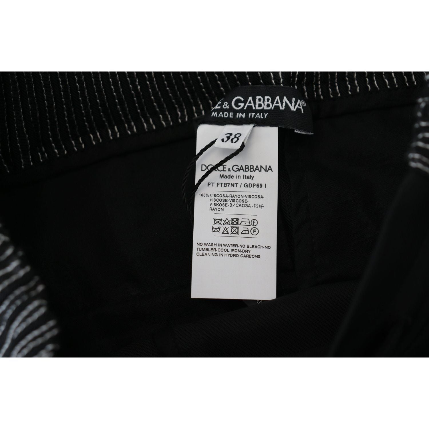 Dolce & Gabbana Black Straight Fit Cotton Pants