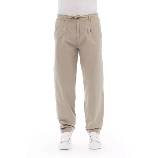 Baldinini Trend Beige Cotton Men Chino Pants