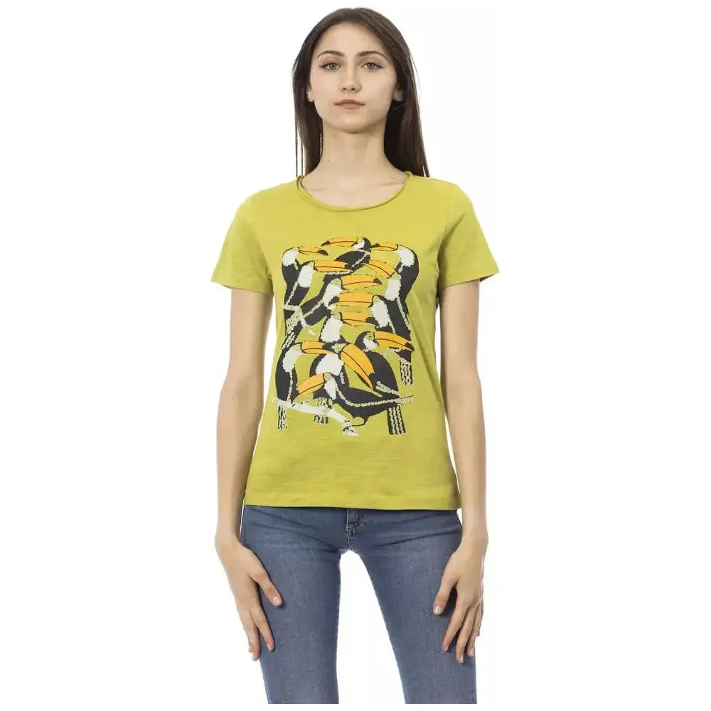 Trussardi Action Green Cotton Women T-Shirt
