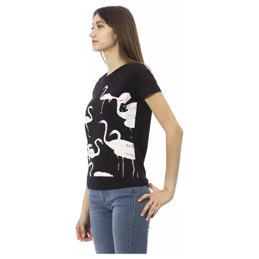 Trussardi Action Chic Black Short Sleeve Round Neck Tee Trussardi Action Gray