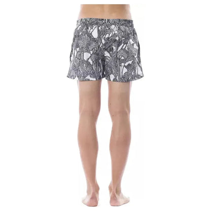 Roberto Cavalli Sport Black Polyester Men's Swim Trunk