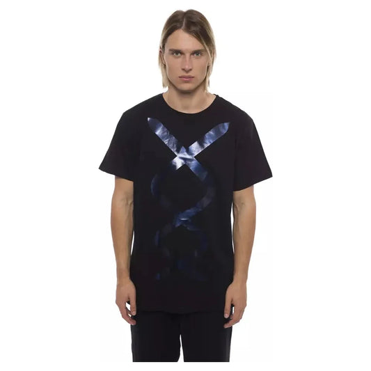 Nicolo Tonetto Black Cotton Men T-Shirt Nicolo Tonetto Rosy Brown