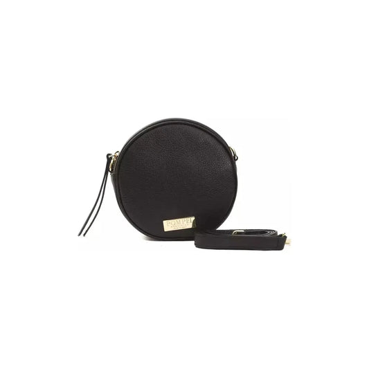 Pompei Donatella Black Leather Women Crossbody Crossbody Bag Pompei Donatella Dark Slate Gray