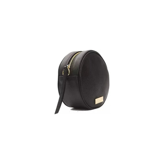 Pompei Donatella Black Leather Women Crossbody Crossbody Bag Pompei Donatella Dark Slate Gray