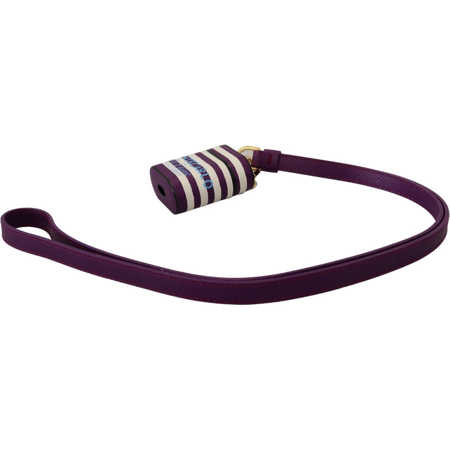 حافظة Airpods جلدية أنيقة باللون الأرجواني من Dolce &amp; Gabbana