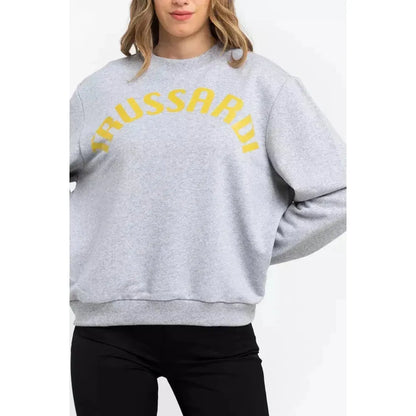 Trussardi Gray Cotton Women Sweatshirt