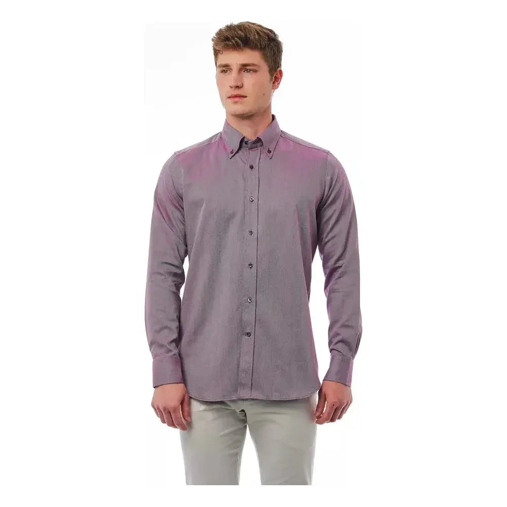 قميص رجالي من القطن باللون العنابي من Bagutta