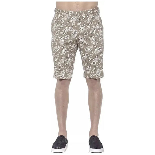 PT Torino Beige Cotton Men Bermuda Short Shorts
