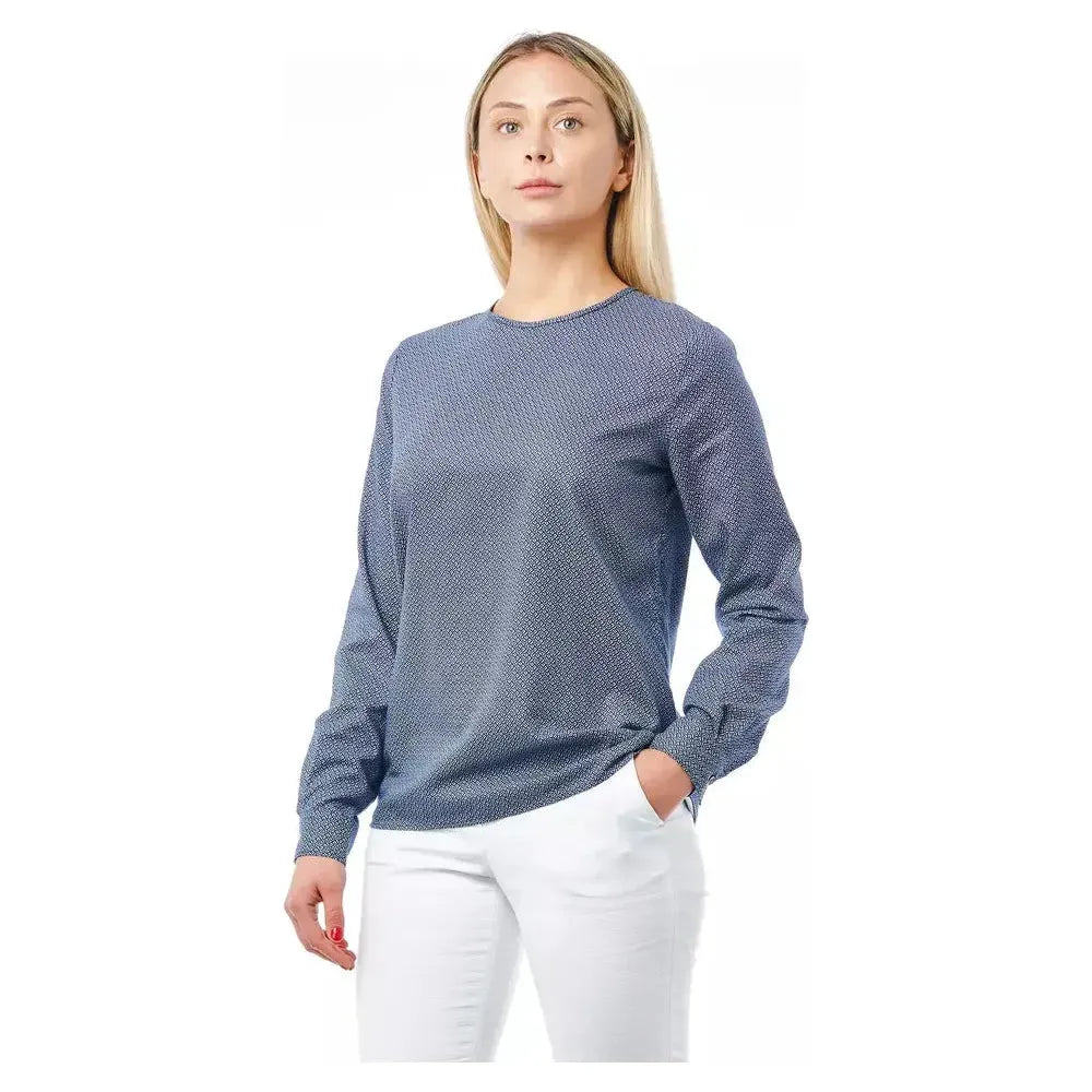 Bagutta Blue Cotton Women Shirt WOMAN TOPS AND SHIRTS