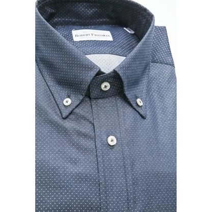 Robert Friedman Blue Cotton Men Shirt