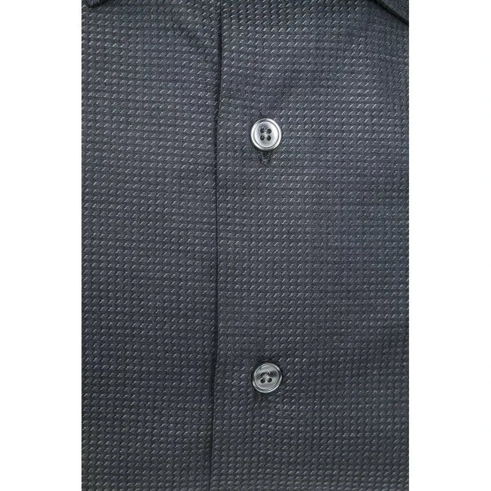Robert Friedman Black Cotton Men's Shirt