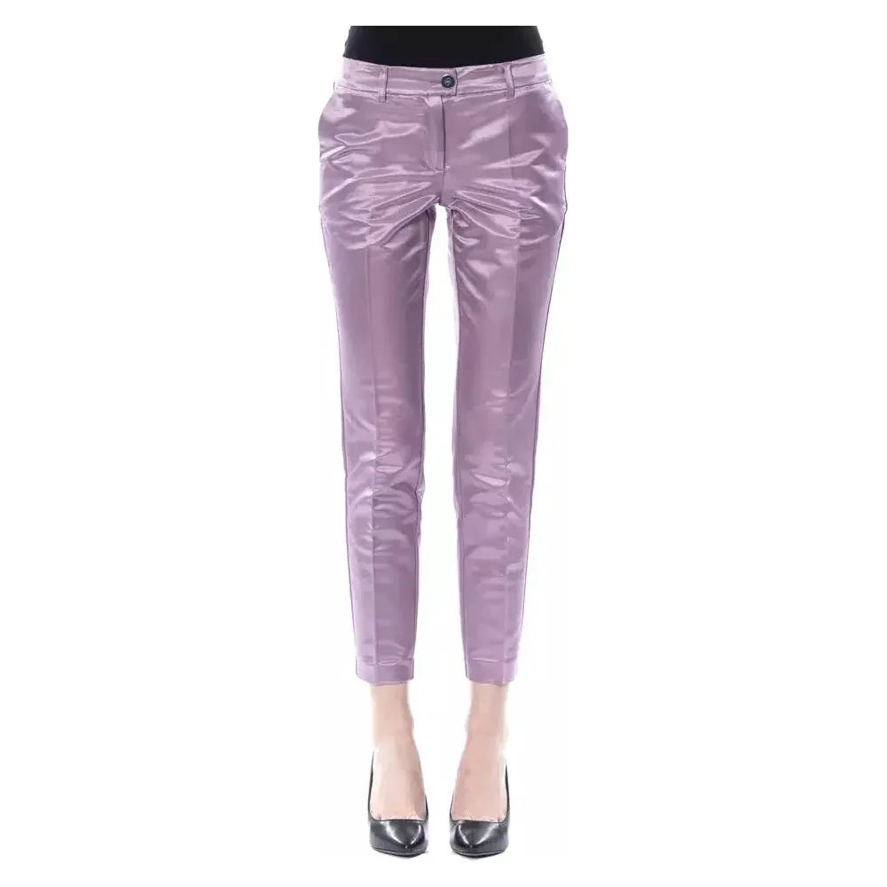 BYBLOS Purple Cotton Women's Pant