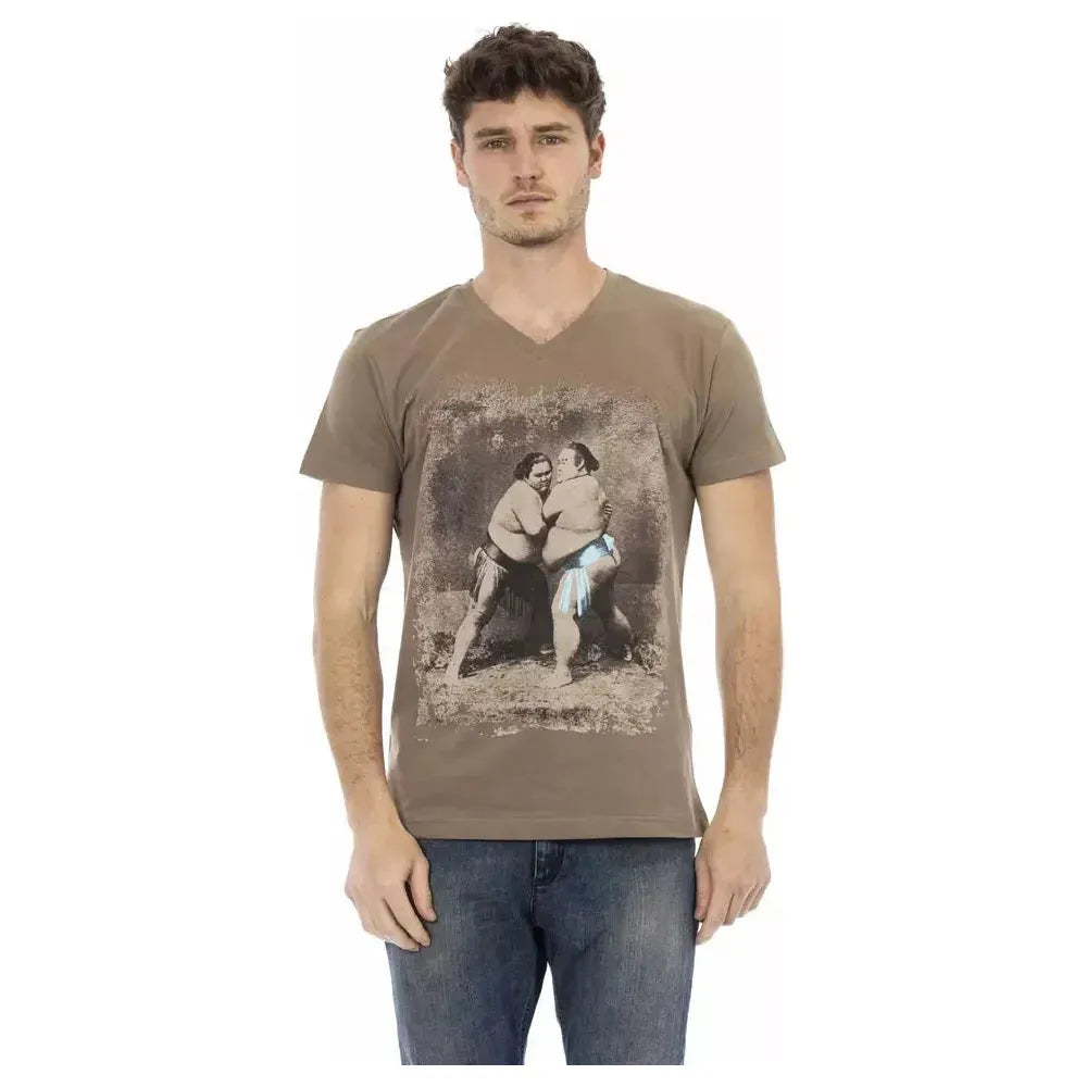 Trussardi Action Brown Cotton Men's T-Shirt